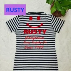 Tシャツ ラスティ ムラサキスポーツ ボーダー ニコちゃんのサムネイル