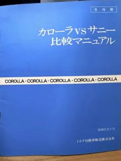 ☆ 1976年社内向けに作成したカローラ vs サニー 比較マニュアル☆のサムネイル
