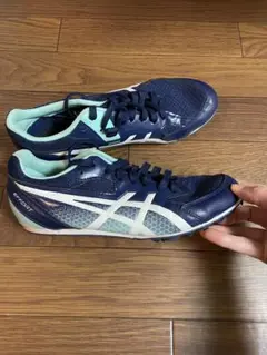 ASICS スパイクシューズ ネイビー 25.5