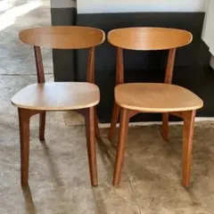土日限定セール❗️ オーガ チェア ウッド（天然木イス) 　　　2脚セット