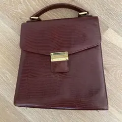 ANNE KLEIN アンクライン ショルダーバッグ レザー ブラウン AKロゴ