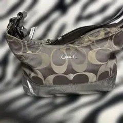 Coach ワンショルダーバッグ グレー ロゴ入り