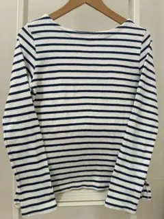 無印良品　ボーダー　ボートネック　長袖Tシャツ Mサイズ　白青