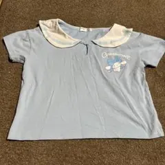 Cinnamoroll セーラー襟 半袖Tシャツ 水色