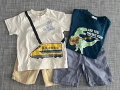 100サイズまとめ売り　半袖Tシャツ　ハーフパンツ　4点セットのサムネイル