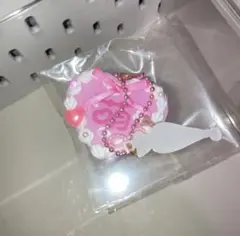 韓国作家　キーホルダー　ホイップデコ!ハートのチョコプレートマスコット