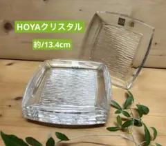 未使用/特価❕HOYAクリスタル/スクエア/ガラス皿/5枚セット　銘々皿/菓子皿のサムネイル