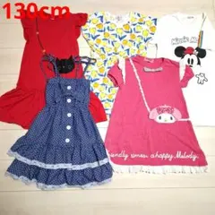 130cm 半袖　ノースリーブ　ワンピース　夏用