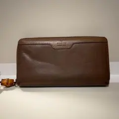 GUCCI グッチ バンブー ラウンドファスナー 長財布
