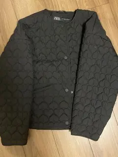 ZARA ブラック ハート型キルティングジャケット