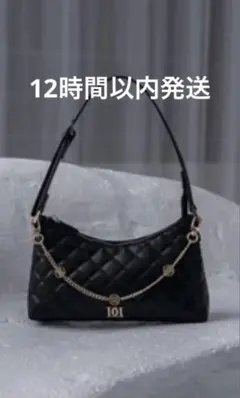 Darich ダーリッチ キルティングチェーンハンドミニバッグ ブラック