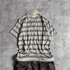 【未使用】archive striped key neck s/s tee 男女のサムネイル