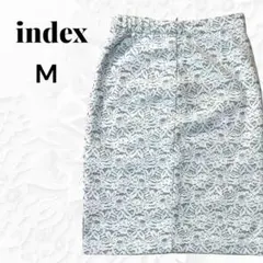 M　インデックス　タイトスカート　ひざ丈　花柄　レース　上品　フェミニンのサムネイル