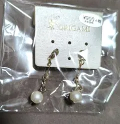 ORIGAMI ホワイトパール風ピアス