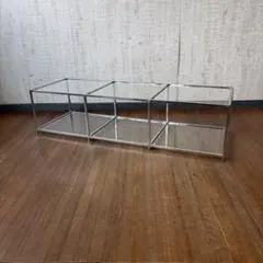 特価】大型ガラスシェルフ陳列棚 136×130^ ^ - メルカリ