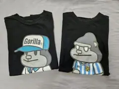 Gorilla ゴリラ LとXL　半袖Tシャツ 2枚セット サッカーのサムネイル