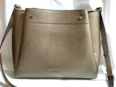 バルコス ゴールド 3way シュリンクレザー ショルダーバッグ