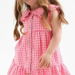 ZARA ザラ 子供服 ギンガムチェック ワンピース 2159のサムネイル
