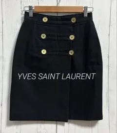 【レア】YVES SAINT LAURENTイヴサンローラン金ボタン　スカートのサムネイル