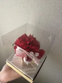 成人式 髪飾り 赤白 揺れ飾り付き 振袖用