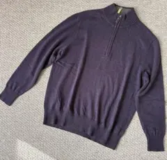 エディー・バウアー ハーフジップ ニット セーター コットン＆カシミヤ