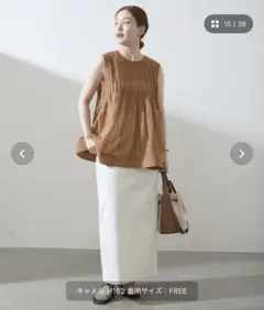 IENA　トラッゾドンナ Pintuck tunics blouse