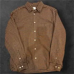 H&M ブラウンチェック 長袖シャツ M