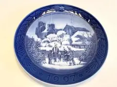 ロイヤルコペンハーゲン クリスマスイヤープレート1997年 家族　もみの木