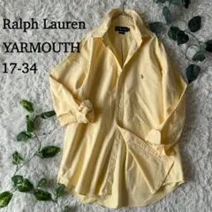 美品　ラルフローレン　ヤーマス　ボタンダウンシャツ　黄　オールド　17-34