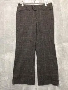la.f…♡ウール カジュアルパンツ スラックス グレンチェック 2S