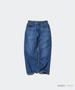 美品　ユニクロ　ワイドジーンズ　ブルー　150cm