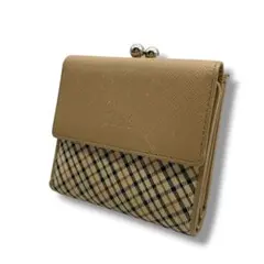 ダックス三つ折り財布 チェック柄