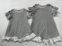 姉妹お揃い【90&110】Seraphボーダー柄ワンピース