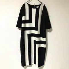 Chico's モノトーン 幾何学模様 ワンピース 【2】