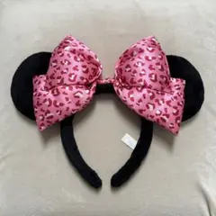 Disney ディズニー カチューシャ ピンク ヒョウ柄 レオパード柄 廃盤品
