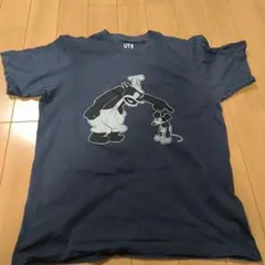 UNIQLO ミッキーマウス Tシャツ L ネイビー　ピート