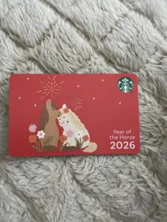 PIN未削りスターバックス カード Year of the Horseウマ馬うま