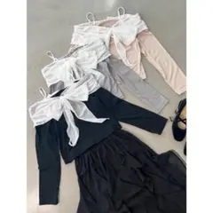 オフショルリボントップス MAJESTIC LEGON マジェスティックレゴン