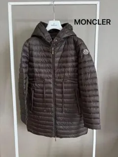 ★モンクレール　BARBEL　サイズ1　グレージュ　超美品　軽量ロングダウン★