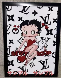 385 アートポスター　アメリカンレトロ　額付き