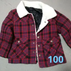 中綿　ボア付き　ジャケット100