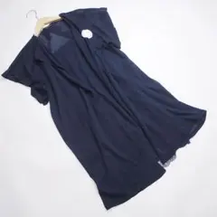 インゲボルグ ネイビー 背中レース ロング ベスト ジレのサムネイル