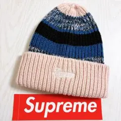Supreme ニット帽　ビーニー　スクリプトロゴ　ピンク　ネイビー　ブラック
