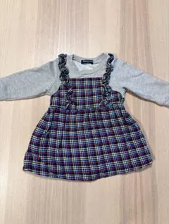 moujonjon ムージョンジョン ワンピース チェック 80cm 長袖