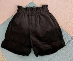 コーデュロイ ハーフパンツ ブラック 130