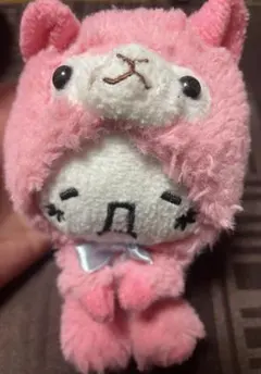 アルパカ ぬいぐるみキーホルダー ピンク