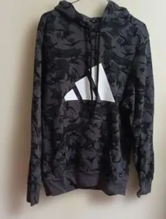 adidas ブラック カモフラージュ パーカー XL