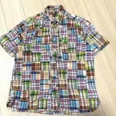 BERT PULITZER 半袖シャツ Mサイズ チェック柄860番