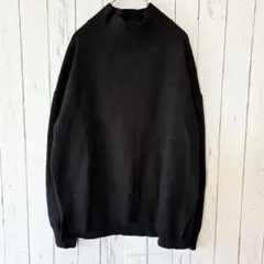 GLOBAL WORK モックネックニット 黒 ドロップショルダー ゆったり