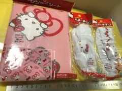 ハローキティ　レジャーシート　ヘアーキャップ　ヘアーターバン　送料込み❣️